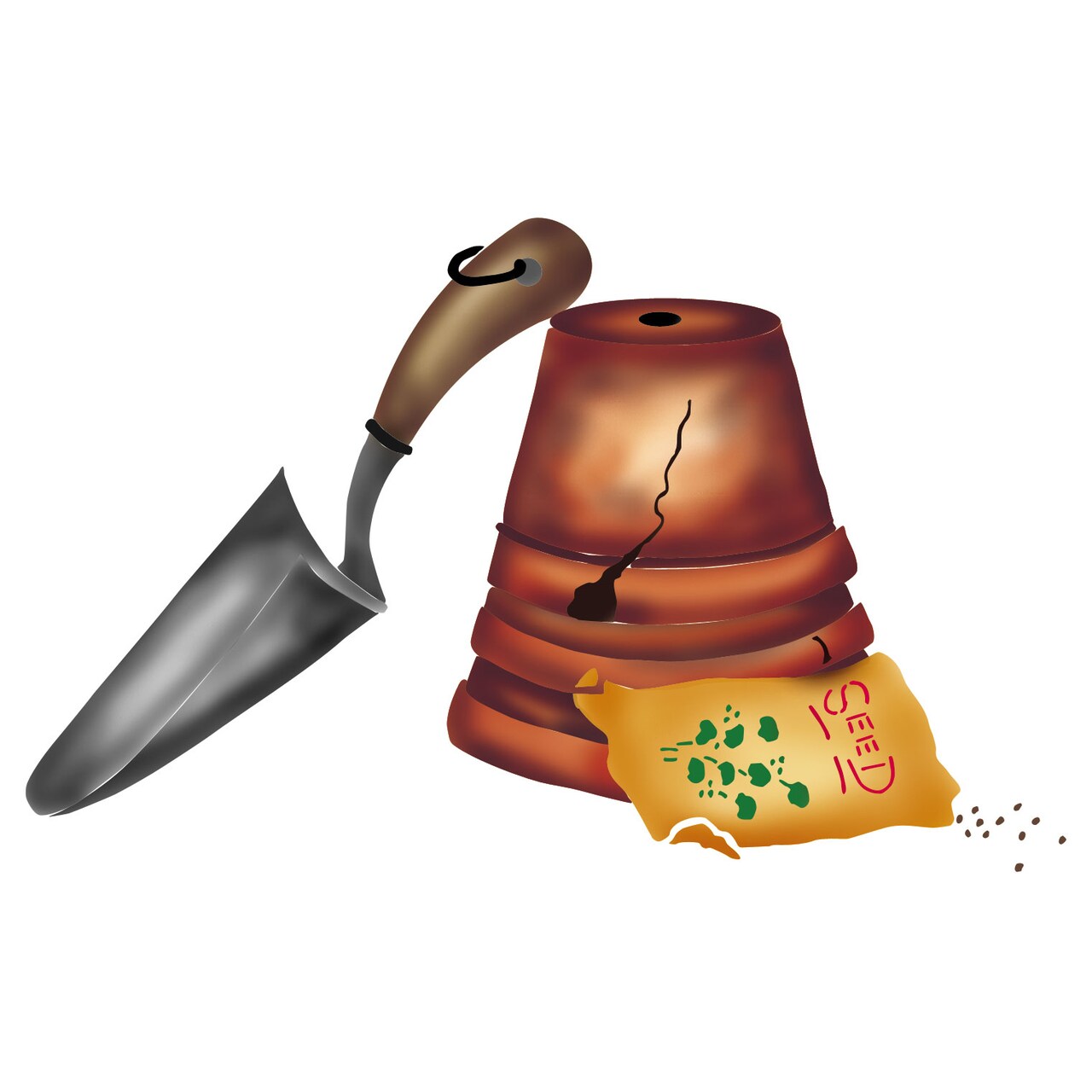 Pot with Seeds Wall Stencil | 2036 by Designer Stencils | Floral Stencils | Reusable Art Craft Stencils for Painting on Walls, Canvas, Wood | Reusable Plastic Paint Stencil for Home Makeover | Easy to Use & Clean Art Stencil